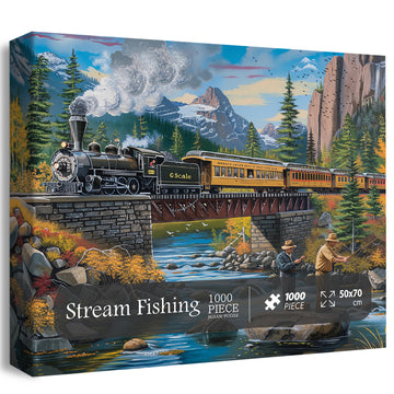 Stream Fishing Jigsaw Puzzle 1000 Pieces
